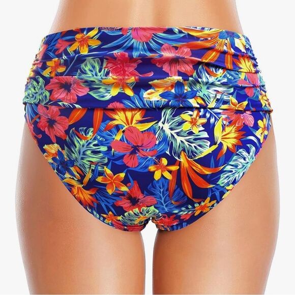 Tempt Me Women's High Waisted Tummy Control Swim Bottom size medium - Picture 2 of 8